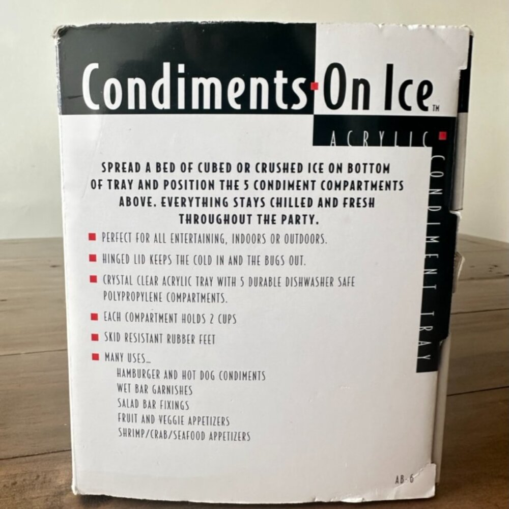 Condiments On Ice 5-bin Container - Picture 6 of 7